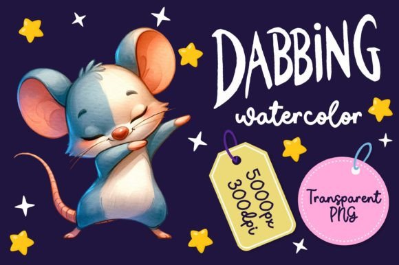 Cute Dabbing Mouse Watercolor Illustrations Review
