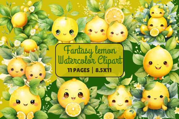 Fantasy Lemon Watercolor Clipart: Illustrations Review