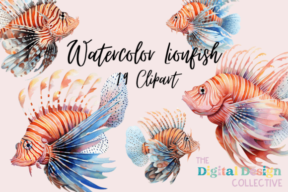 Lionfish Ocean Watercolor Clipart Bundle: Illustrations Review