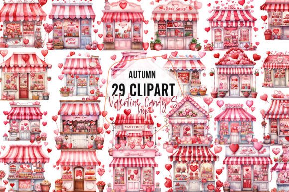 Valentine Candy Shop Watercolor Clipart: Illustrations Review