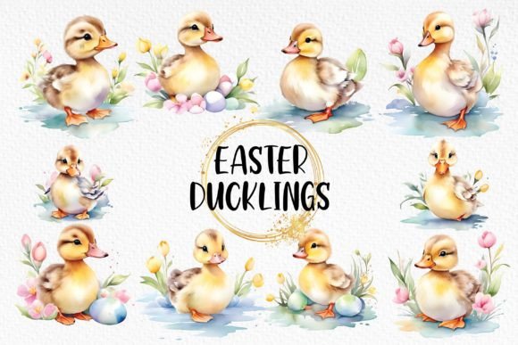Watercolor Easter Ducklings Clipart: An Embroidery Review