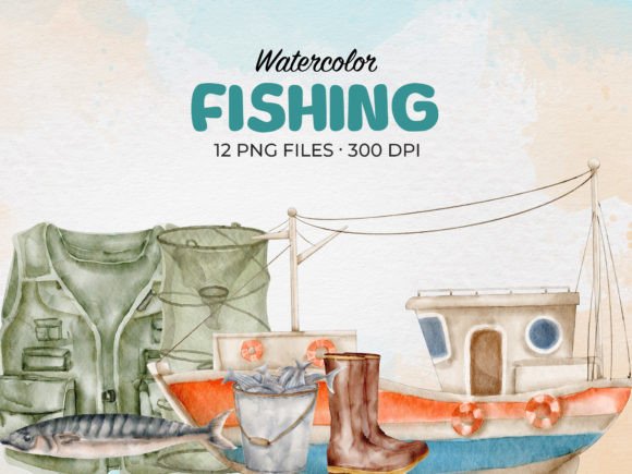 Watercolor Fishing Clip Art: Editorial Illustrations Review