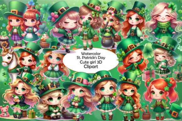 Watercolor St. Patrick's Day Cute Girl Review
