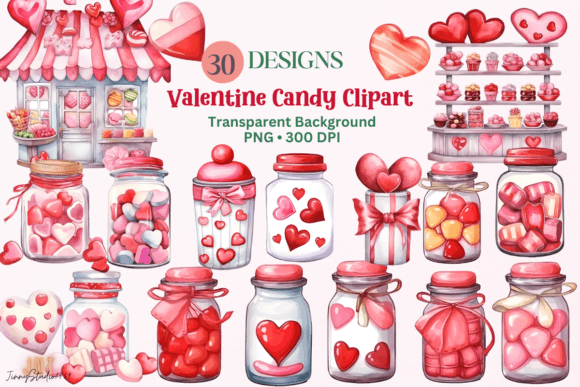 Watercolor Valentine's Candy Clipart Illustrations Review