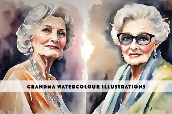 Watercolour Grandma Old Ladies: A Stitch Test